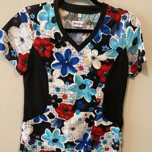 Bright colored Scrub Top